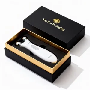 Custom Black Lid and Base Gift Box for Beauty Device, Heavy-Duty Paperboard