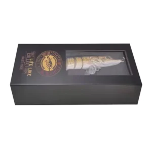 Custom Black Magnetic Closure Paper Gift Box with Window, Book-Shaped Cardboard Box with Foam Insert