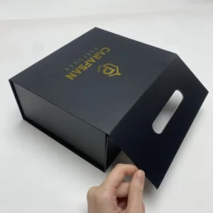 Custom Black Magnetic Eco-Friendly Cardboard Gift Box with Logo Packaging