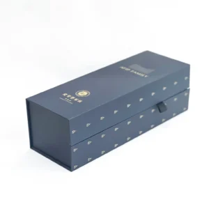 Custom Book-Style Paper Wine Box with Magnetic Closure for Gift Packaging