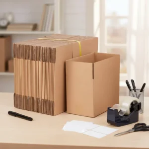 Custom Branding 5-Ply Strong Corrugated Cardboard Boxes Embossed Large Storage Cartons for Camera Electronics Packaging