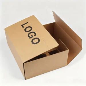 Custom Brown Kraft Corrugated Carton Box with Tear Line for Cloth Packaging