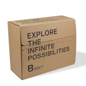 Custom Brown Kraft Corrugated Carton Box with Tear Line for Clothing Packaging