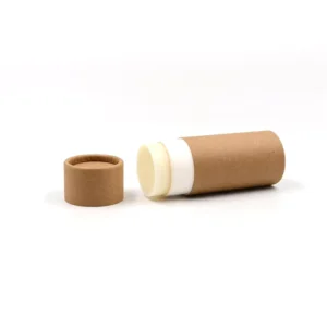 Custom Brown Kraft Paper Lip Balm Tube Empty Biodegradable Push-Up Lipstick Container