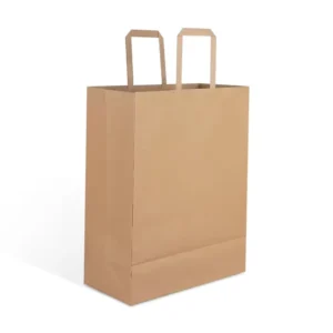 Custom Brown Kraft Paper Shopper Bag with Twist Handle