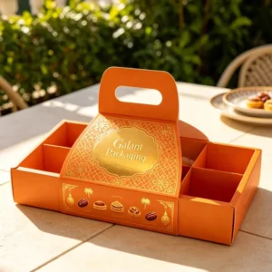Custom Brown Kraft Paper Sliding Box for Cookies, Mooncakes, Pastries, and Biscuits with Handle