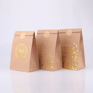 Custom Brown Kraft Paper Takeaway Bag for Restaurant, Retail, Delivery, and Lunch Food Packaging