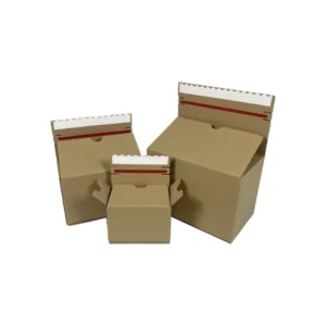 Custom Brown Waterproof Cardboard Shipping Cartons with Sponge Lining and Self-Sealing Adhesive