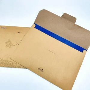 Custom Business Envelope Tuck in Flap Closure Express Business Packaging Kraft Paper & Cardboard Shipping Mailer Envelope