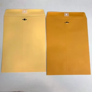 Custom Business Envelope for Filing Storage and Privacy Kraft Paper Double Seal with Clasp Closure
