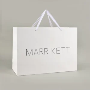 Custom Cardboard Candy Gift Bags, White Card Paper, Supermarket and Holiday Gifts