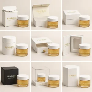 Custom Cardboard Drawer Box for Cream Jars and Skincare Cosmetic Packaging