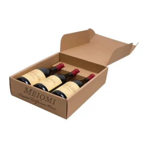 Custom Cardboard Gift Box for 2-3 Wine Bottles, Paper Shipping Mailer