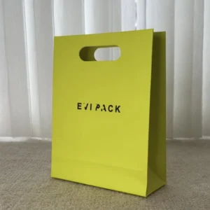 Custom Cardboard Paper Shopping Bags With Digitally Printed Logo for Candle Use
