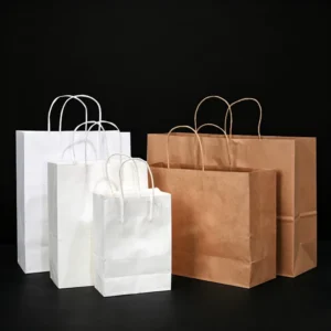 Custom Carryout Takeaway Eco Friendly Take Away Compostable Paper Coffee Cup Bag