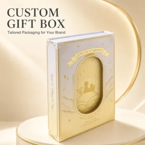 Custom Cartoon Magnetic Gift Box with Window, Fairy-Tale Style Rigid Paper Packaging