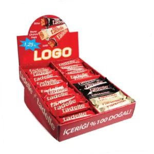 Custom Chocolate Corrugated Cardboard Countertop Food Packaging PDQ Display Box