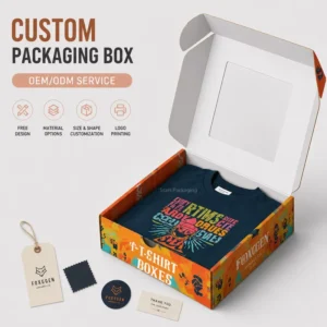 Custom Clear Window Corrugated Mailer Box Full Color Printed Apparel Clothing Shipping Box