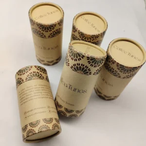 Custom Color Kraft Paper Tube Biodegradable Empty Box for Food Cylinder Paper Face Cream Essential Oils Perfume