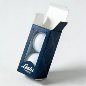 Custom Color-Printed Cardboard Golf Ball Packaging Box with Window