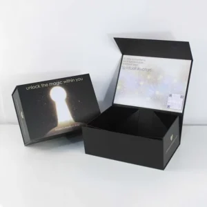 Custom Color Printed Lighthouse Folding Rigid Toy Box with Gold Foil Logo Scratch Resistant Matte Lamination Packaging