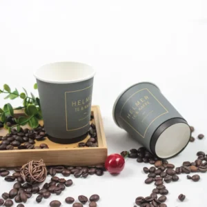 Custom Color Printing Disposable Double Wall 8oz Takeaway Coffee Paper Cups