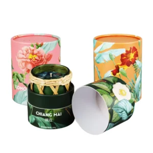 Custom Color and Size Recyclable Circular Paper Tube Packaging for Aroma Candles