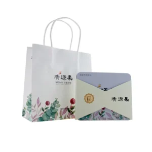 Custom Colorful Kraft and White Card Paper Shopping Bags