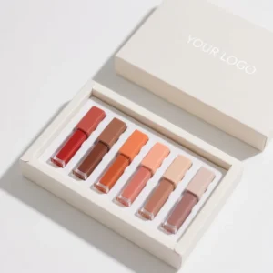 Custom Colorful Matte Biodegradable Liquid Lipstick Paper Box with Logo and Sponge Lining