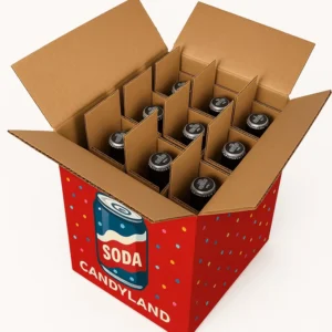 Custom Corrugated Box Liquor Packaging Cartons Durable Beer Can Beverage Shipping Boxes With Dividers