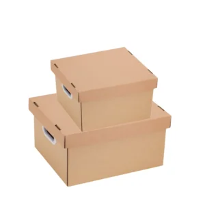Custom Corrugated Cardboard Moving and Document Storage Boxes with Handles
