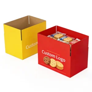 Custom Corrugated Chocolate, Cookie, and Biscuit Packing Boxes with Shipping Box Design