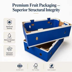 Custom Corrugated Fruit Carton Packaging Box for Mango Banana Orange