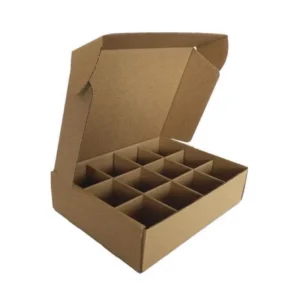 Custom Corrugated Fruit Packaging Box with Die-Cut Divider Grid Insert