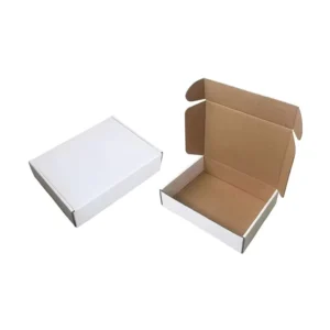 Custom Corrugated Kraft Cardboard Boxes with Tuck-Top Closure, Printing and Lamination