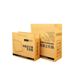 Custom Corrugated Kraft Paper Shipping Carton for Computer Monitor and Electronics