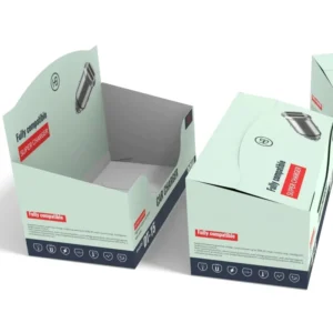 Custom Corrugated Paper Display Stand Cardboard Retail Packaging Box for Snack Counter PDQ Display