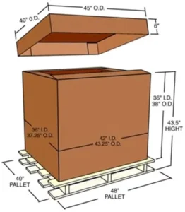 Custom Corrugated Paper Gaylord Storage Box with Large Capacity