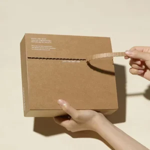 Custom Corrugated Zipper Self-Seal Folding Box with Embossing, Offset Color Printing, Recyclable Green Packaging, High Strength