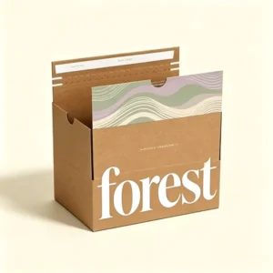 Custom Cosmetic Corrugated Shipping Mailer with Tear Strip and Self-Sealing Closure