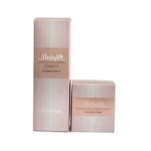 Custom Cosmetic Packaging Boxes White Paper Glossy Lamination Embossed Rigid Custom Size Custom Logo Recyclable