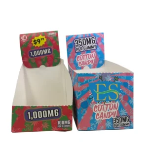 Custom Counter Paper Shelf Display Cardboard Box for Dispensary UV Coating and Matte Lamination for Consumer Electronics