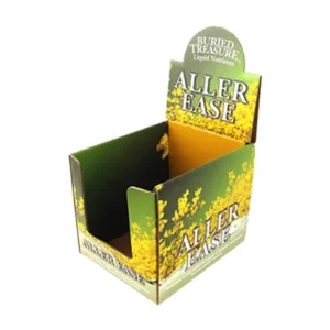 Custom Countertop Recyclable Corrugated Paper Display Box for Health Care Products, Shelf-Ready Tabletop Packaging