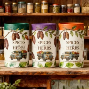 Custom Craft Paper Tube Food Grade Airtight Cylinder Canister for Tea, Coffee, Spices, and Dried Herbs