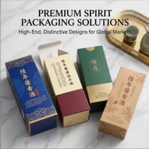 Custom Cream Rigid Wine Bottle Packaging Box, Embossed Logo, Matte Lamination, Recycled
