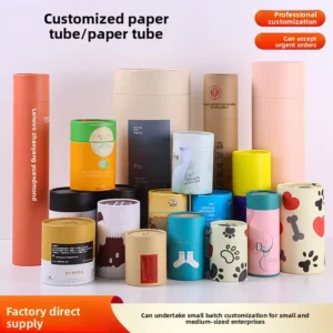 Custom Cylindrical Kraft Paper Canister Tube Model ZG001 for Tea