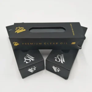 Custom Design Black Paper Cardboard Sliding Drawer Packaging Box with Window