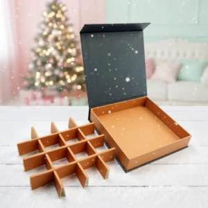 Custom Design Candy Chocolate Bar Packaging Paper Gift Boxes Dividers Partition Flip Supermarket