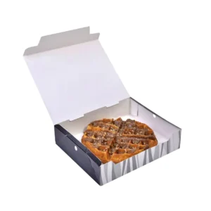Kotak Kemasan Kertas Waffle Donat Kartu Ambil dengan Desain Logo Kustom
