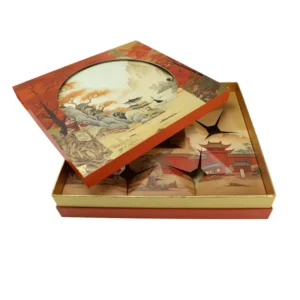 Custom Design Magnetic Mooncake Gift Box, Traditional Chinese